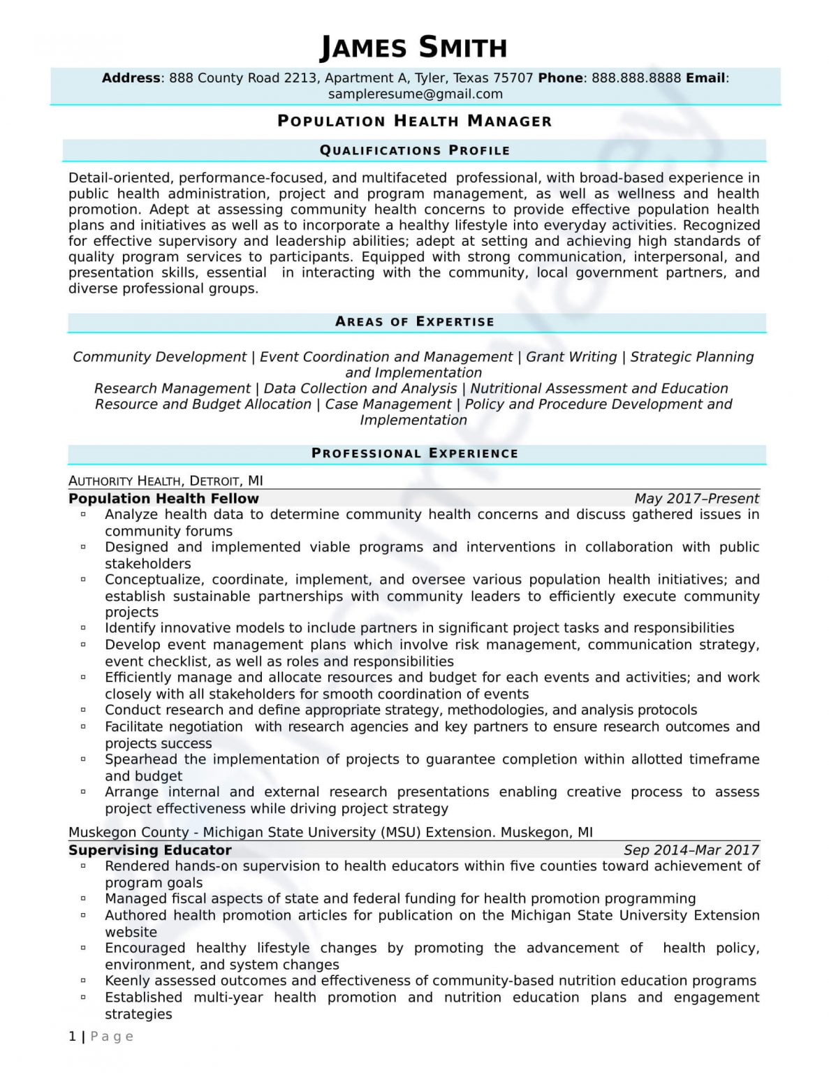 Sample Civilian And Federal Resumes - Resume Valley